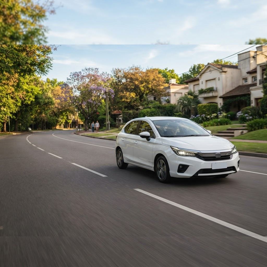 Hatchback moderno blanco